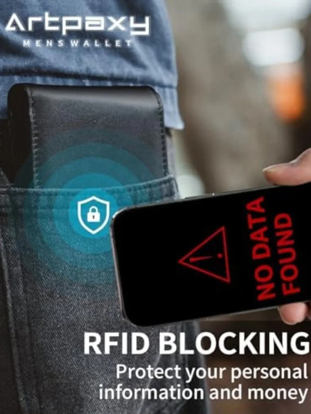 Genuine Leather Bifold Wallet for Men | RFID Blocking, 13 Card Holders, ID